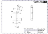 304 Stainless Steel 15° Mandrel Bends w/ Slip Fit Ends