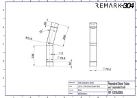 304 Stainless Steel 15° Mandrel Bends w/ Slip Fit Ends