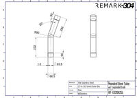 304 Stainless Steel 20° Mandrel Bends w/ Slip Fit Ends