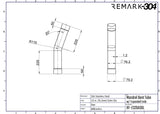 304 Stainless Steel 20° Mandrel Bends w/ Slip Fit Ends