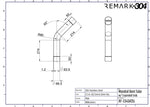 304 Stainless Steel 45° Mandrel Bends w/ Slip Fit Ends