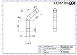 304 Stainless Steel 50° Mandrel Bends w/ Slip Fit Ends