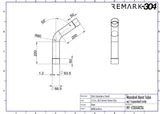 304 Stainless Steel 55° Mandrel Bends w/ Slip Fit Ends