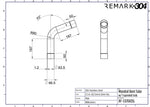 304 Stainless Steel 70° Mandrel Bends w/ Slip Fit Ends