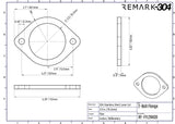 SS304 3.0" / 76.2mm 2-Bolt Exhaust Flanges