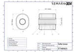 SS304 Oval Muffler Canister - Center Inlet/Outlet - 7.1" x 5.7" x 7.9"