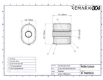 SS304 Oval Muffler Canister - Center Inlet/Outlet - 8.5" x 6.0" x 7.9"