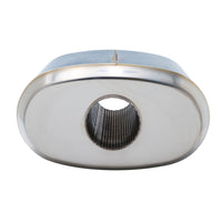 SS304 Oval Muffler Canister - Center Inlet/Outlet - 11.0" x 6.3" x 7.9"