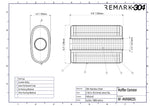 SS304 Oval Muffler Canister - Center Inlet/Outlet - 8.3" x 4.3" x 11.8"