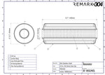 SS304 Round Resonator Canister - Center Inlet/Outlet - 5.7" x 15.7"